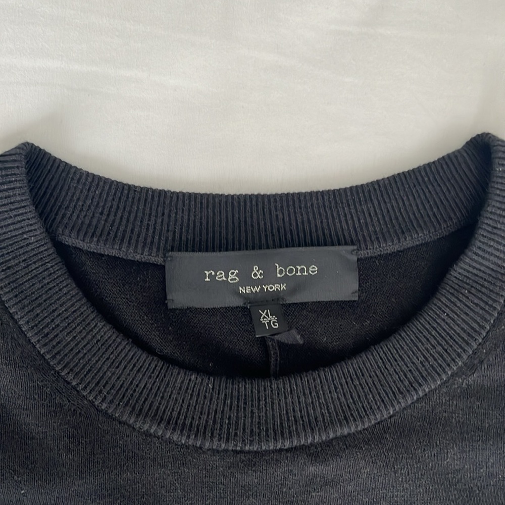 Rag & Bone - Men’s Barrow Crew Sweater - Black - XL - Picture 2 of 7